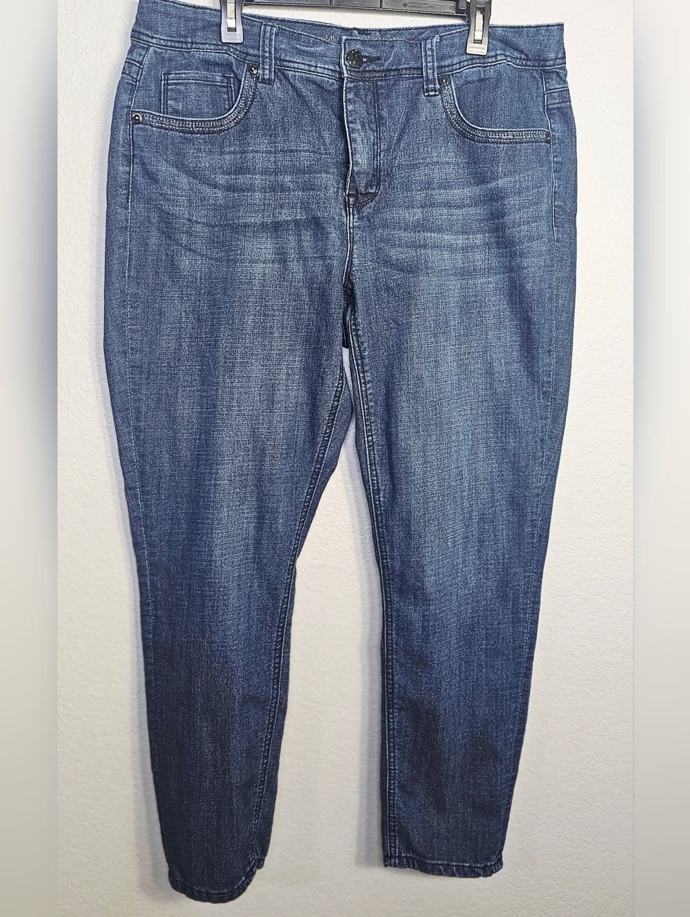 Melissa McCarthy Seven7 Jeans 16 Skinny Ankle Blue Stretch 28 Inseam